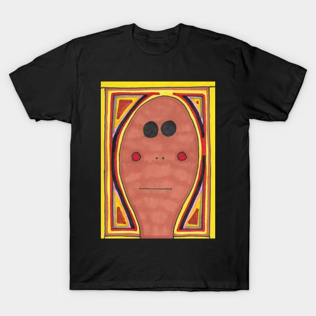 Man with Straight Face T-Shirt by JaySnellingArt